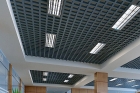 Потолок грильято металлик серебристый (50*50*40)  
